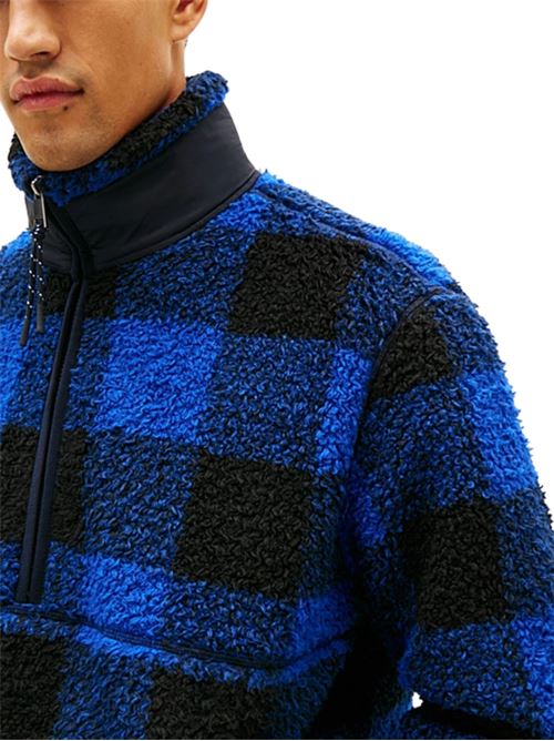 Pullover in sherpa a quadri Tommy Hilfiger | MW0MW404760MS